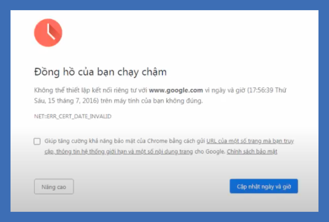 Tại sao máy tính chạy sai ngày giờ và cách khắc phục