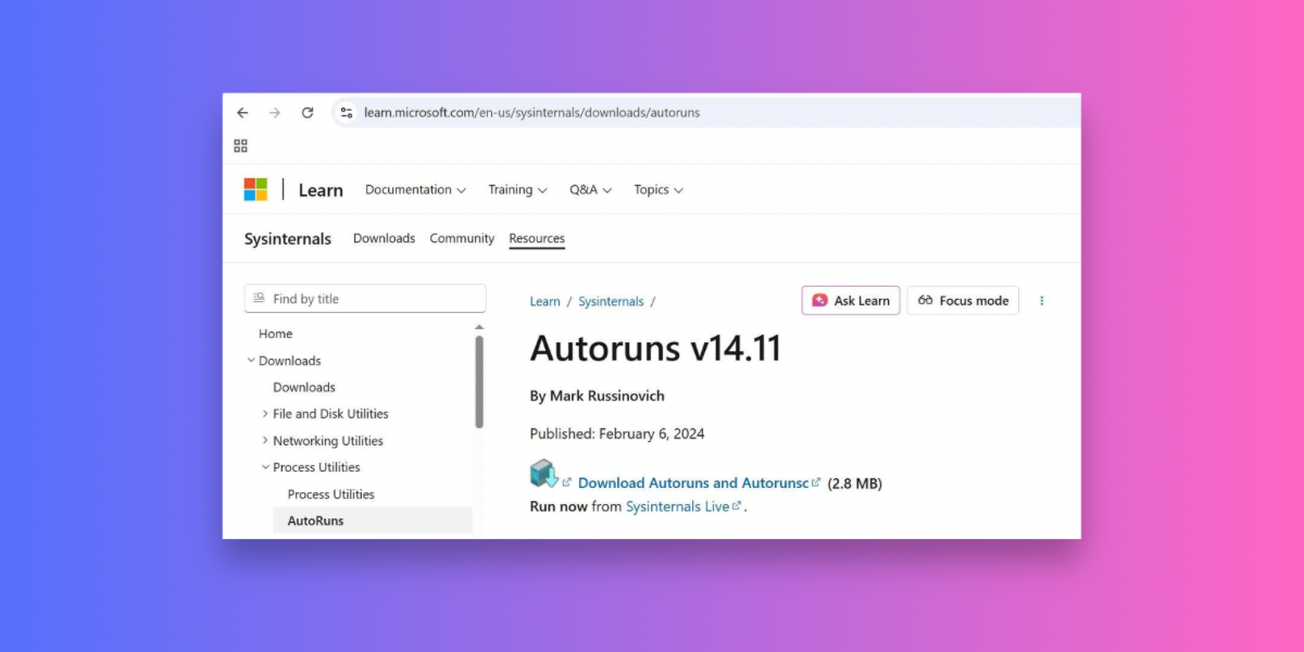 Dùng Microsoft Autoruns xác định nguyên nhân Windows khởi động chậm